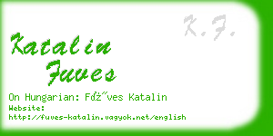 katalin fuves business card